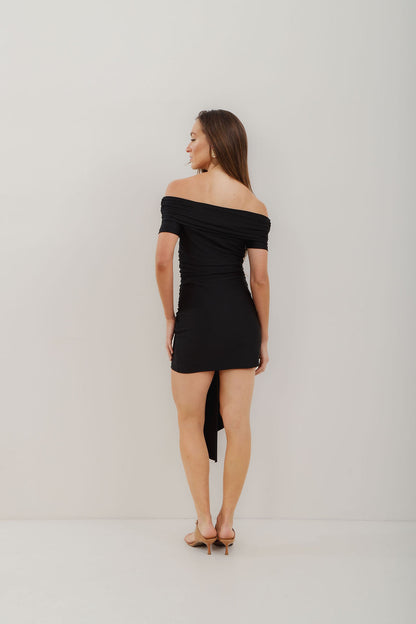 Vestido Ombro Manga Curta