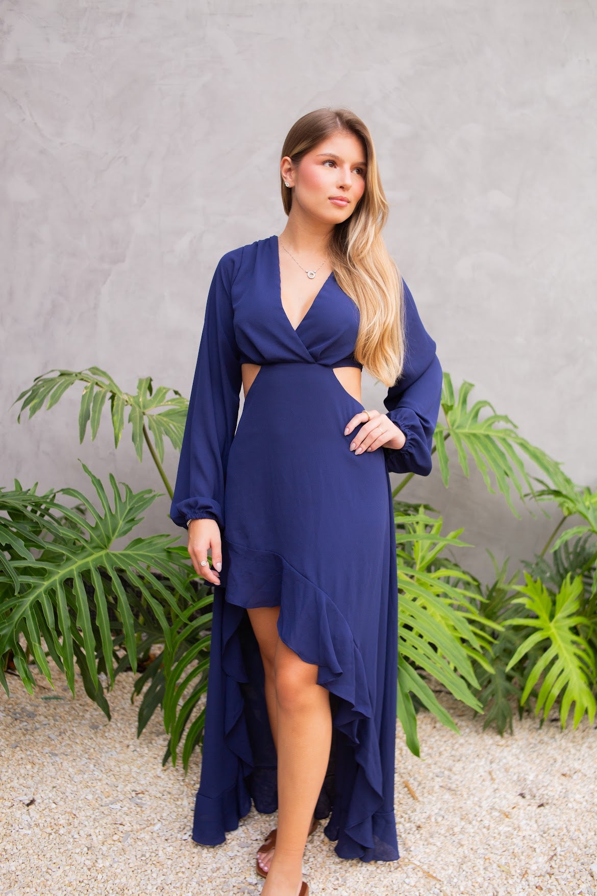 Vestido Florença Azul Marinho