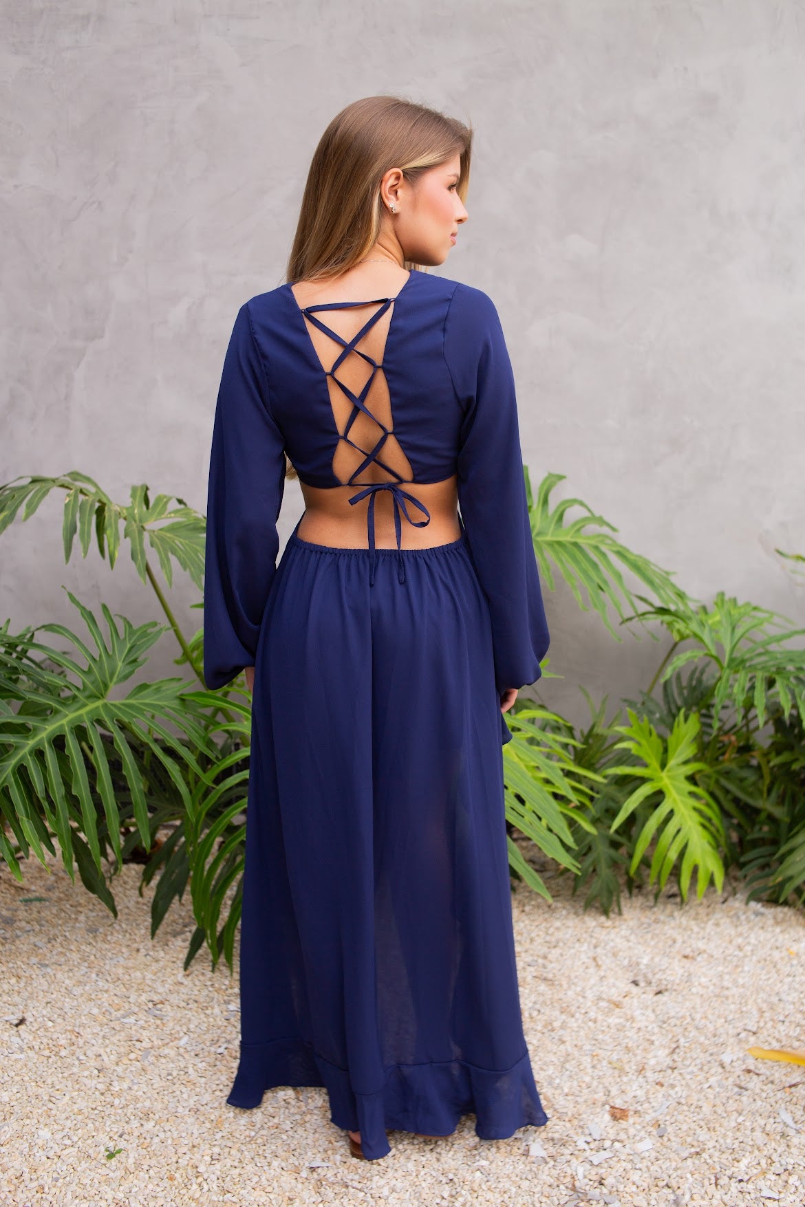 Vestido Florença Azul Marinho