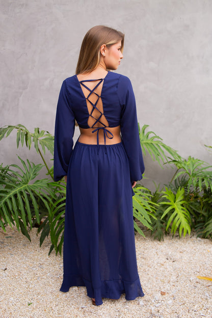 Vestido Florença Azul Marinho